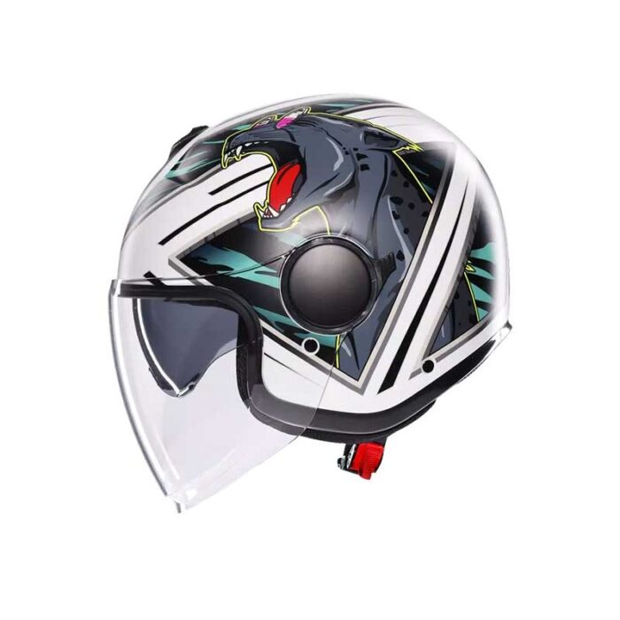 AGV KACIGA ETERES GHEPARD MAT-BEL/CRN/ZEL - Slika 2