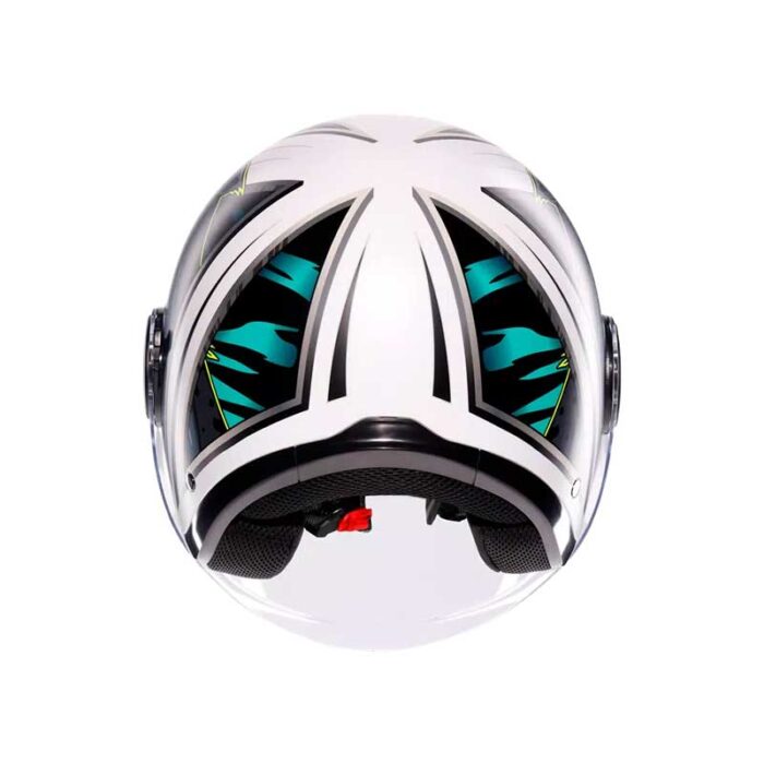AGV KACIGA ETERES GHEPARD MAT-BEL/CRN/ZEL - Slika 4