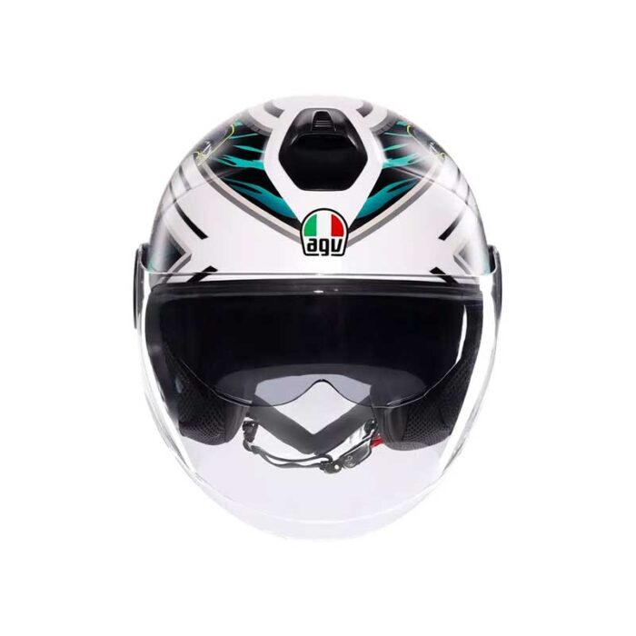 AGV KACIGA ETERES GHEPARD MAT-BEL/CRN/ZEL - Slika 5
