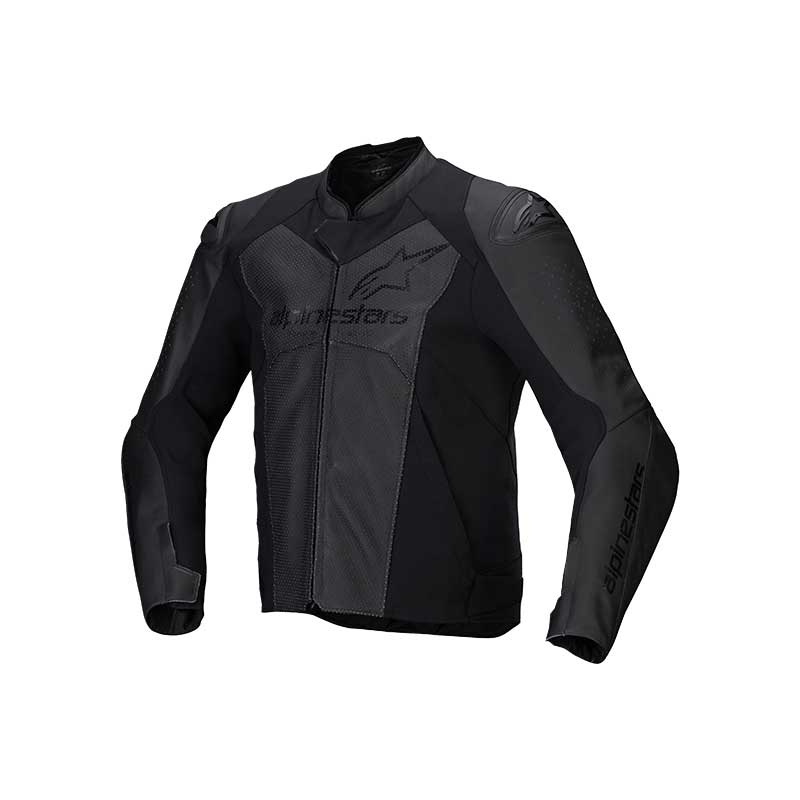 ALP31036251100V50-1.jpg ALPINESTARS FASTER V3 AIRFLOW KOŽ JAKNA CRN/CRN - Slika 1