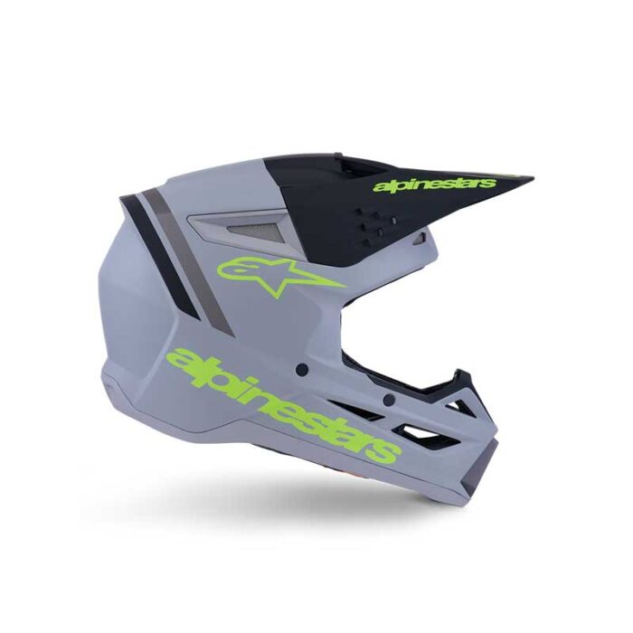 ALPINESTARS S-M3 RADIUM KACIGA MAT-SIV/CRN/FLU-ŽUT - Slika 3