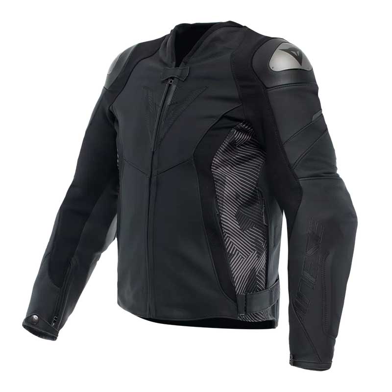 DAI1530000160454.jpg DAINESE AVRO 5 KOŽNA JAKNA CRN/TMN-SIV - Slika 1