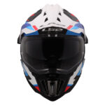 Kaciga LS2 Enduro MX701 EXPLORER CARBON FRONTIER II belo plavo crvena - Slika 8