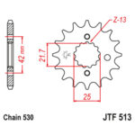 Lančanik prednji JT JTF1565-12  12 zuba - Slika 4