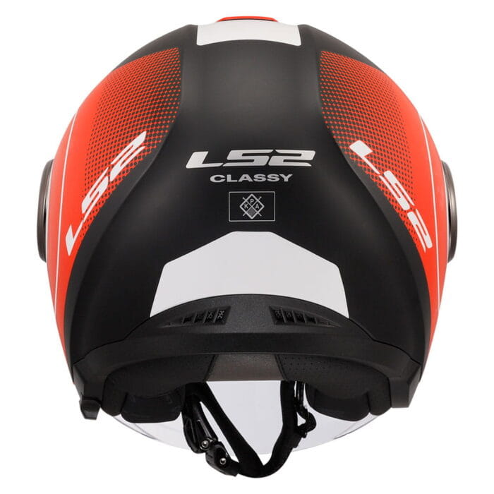 Kaciga LS2 Jet OF620 CLASSY DISKO mat crno crveno bela sa naočarima - Slika 3