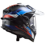 Kaciga LS2 Enduro MX701 EXPLORER FRONTIER CARBON belo crveno plava - Slika 2
