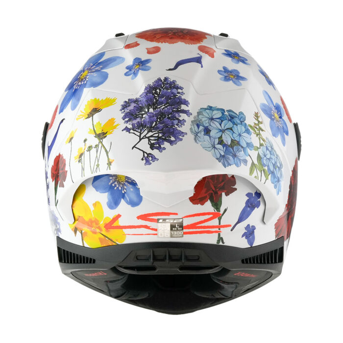 Kaciga LS2 Full Face FF805 THUNDER GP AERO CARBON FLOWERS bela - Slika 4