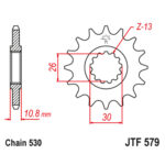 Lančanik prednji JT JTF579-50-35016 (50)17 zuba
