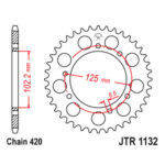 Lančanik zadnji JT JTR1131-50-50-13030 (420) 50 zuba - Slika 3