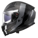 Kaciga LS2 Full Face FF811 VECTOR II CARBON GRID mat crno siva sa naočarima - Slika 2