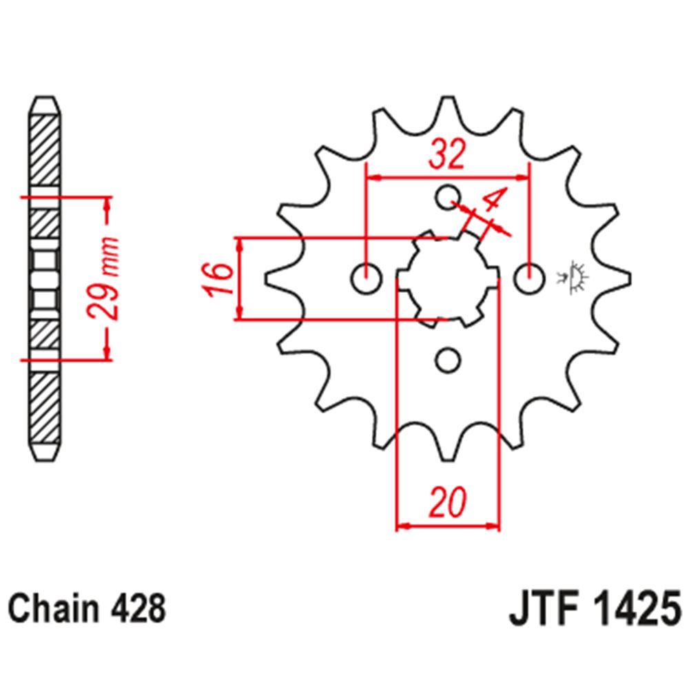 14b896de-7480-45b8-a22d-faa44c443354.jpg Lančanik prednji JT JTF1425-15 (428) 15 zuba - Slika 1