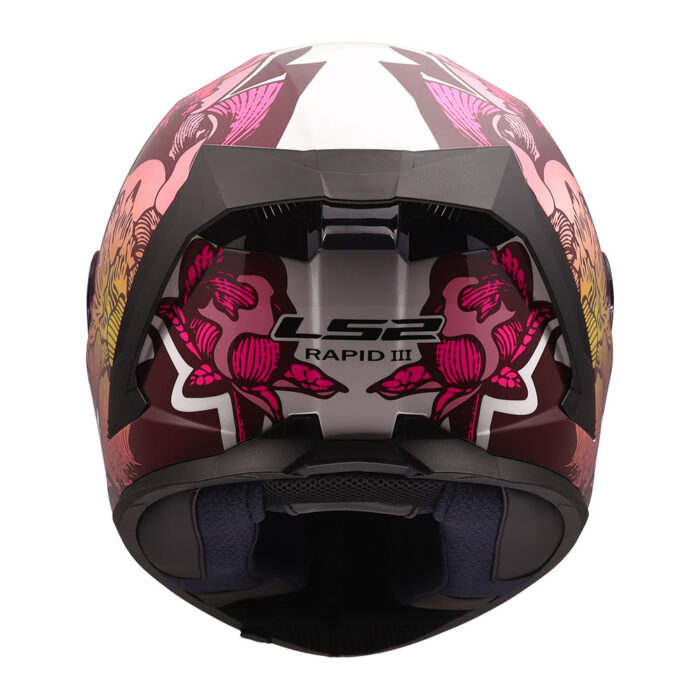 Kaciga LS2 Full Face FF820 RAPID III POPPIES II belo roza - Slika 4