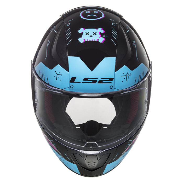Kaciga LS2 Full Face FF353 RAPID PLAYER crno plava - Slika 2