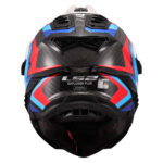 Kaciga LS2 Enduro MX701 EXPLORER CARBON FRONTIER II belo plavo crvena - Slika 4