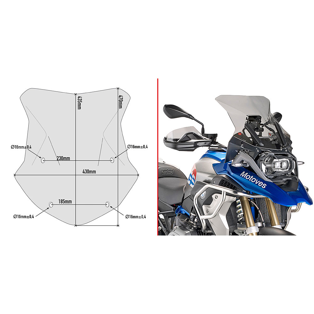 1baa2016-7654-4f05-9321-14fe26f3072a.jpg Vizir zatamnjeni GIVI BMW R 1200 GS (13-18) / R 1250 GS (19-23) 5124D - Slika 1