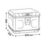 Centralni kofer GIVI ALPINA ALP44A ALU niklovani Monolock 44L - Slika 4