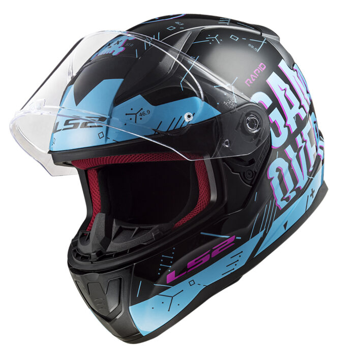 Kaciga LS2 Full Face FF353 RAPID PLAYER crno plava - Slika 4
