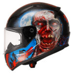 Kaciga LS2 Full Face FF353 RAPID II ZOMBIE crno crvena - Slika 2