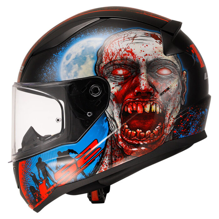 Kaciga LS2 Full Face FF353 RAPID II ZOMBIE crno crvena - Slika 2