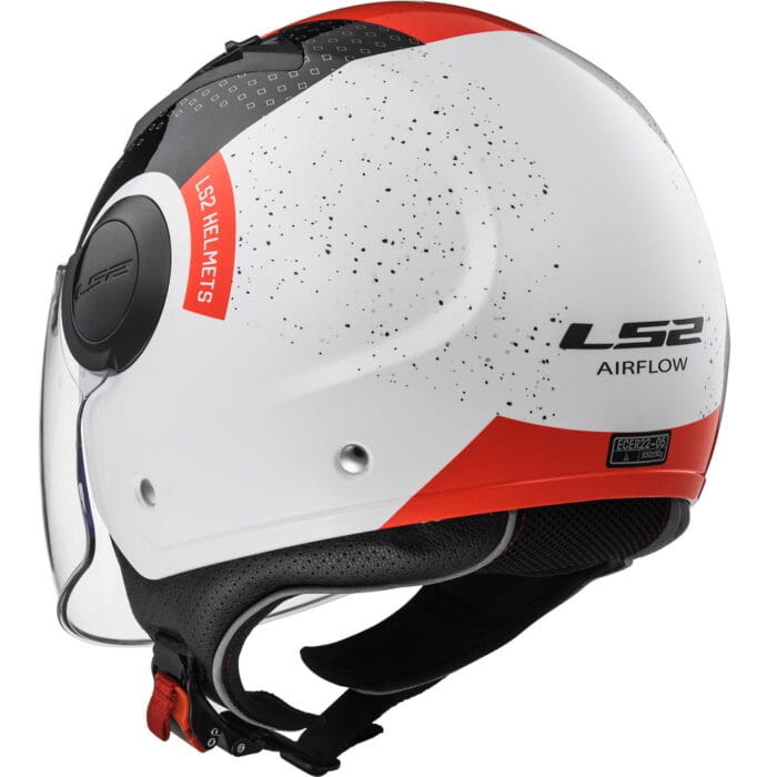 Kaciga LS2 Jet OF562 AIRFLOW CONDOR belo crno crvena - Slika 4
