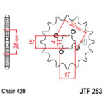 Lančanik prednji JT JTF1903-14 KTM 14 zuba - Slika 5
