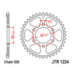 Lančanik zadnji JT  JTR7-45ZBK (525)45 zuba - Slika 9