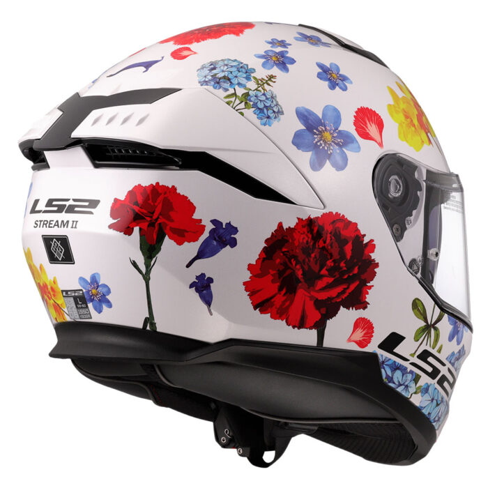 Kaciga LS2 Full Face FF808 STREAM II FLOWERS bela sa naočarima - Slika 5
