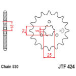 Lančanik prednji JT JTF284-12 (520)12 zuba - Slika 3