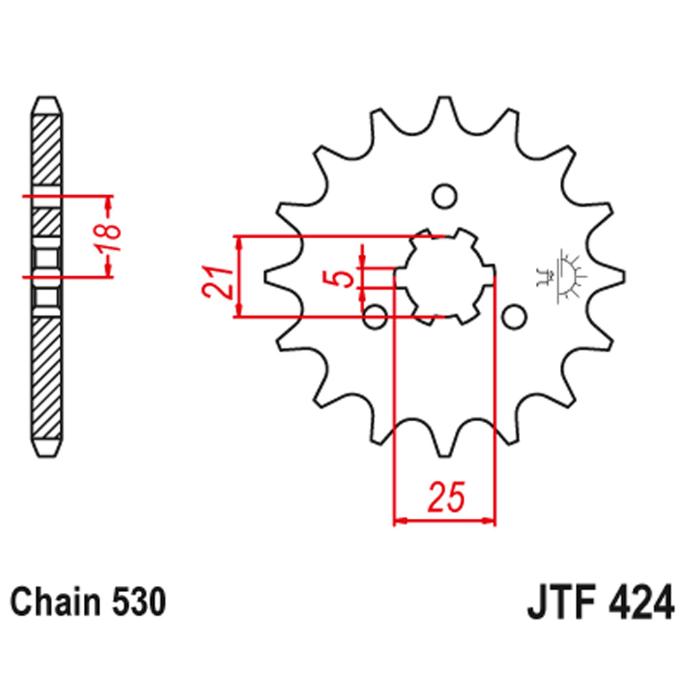 22d613f8-4ea8-409c-9ec3-a890130b814e.jpg Lančanik prednji JT JTF424-16 (530)16 zuba - Slika 1