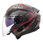 Kaciga LS2 Jet OF603 INFINITY II CARBON URUS crno crvena - Slika 2