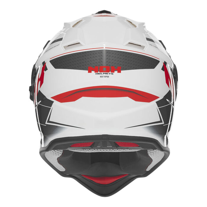 Kaciga NOX Enduro sa vizirom N312 VAPOR belo crvena - Slika 3