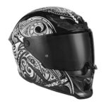 Kaciga NOX EXKLUZIV GOLIATH MAORI Full Face mat crno bela