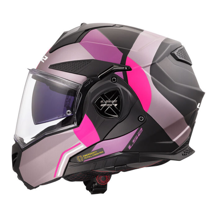 Kaciga LS2 Flip Up FF901 ADVANT X ULTRA sivo ljubičasta - Slika 3