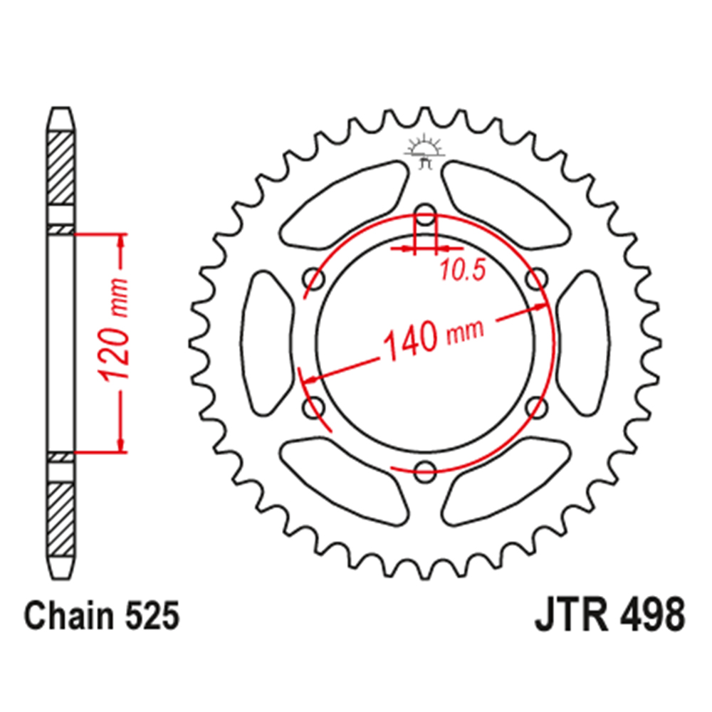 27158f01-ab76-4db8-a1ca-5e9f2915acc6.jpg Lančanik zadnji JT JTR498-40 (525)40 zuba - Slika 1