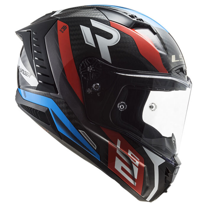 Kaciga LS2 Full Face FF805 THUNDER CARBON SUPRA crveno plava - Slika 3