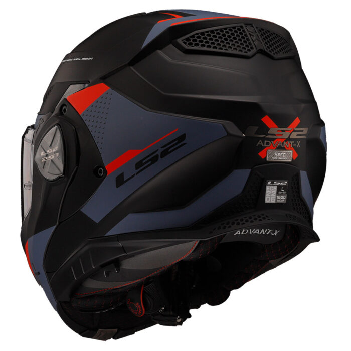 Kaciga LS2 Flip Up FF901 ADVANT X OBLIVION mat crno plava sa naočarima - Slika 2
