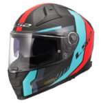 Kaciga LS2 Full Face FF811 VECTOR II CARBON GRID mat crno zelena sa naočarima - Slika 4