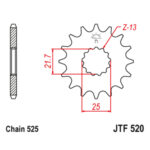 Lančanik prednji JT  JTF333-16RB (50)16 zuba - Slika 6