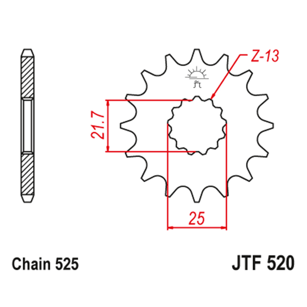 2ca563ad-4fdb-4a4e-a992-5fa66dc0efa4.jpg Lančanik prednji JT JTF520-17 (525) 17 zuba - Slika 1
