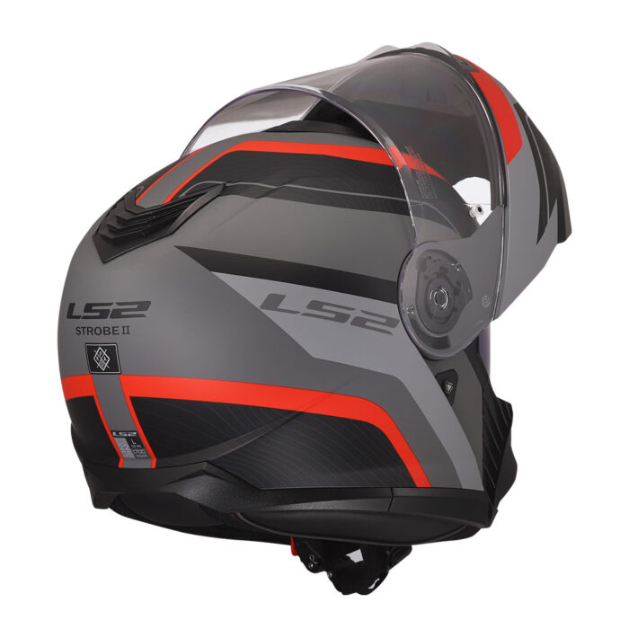 Kaciga LS2 Flip Up FF908 STROBE II MONZA crno sivo crvena - Slika 7