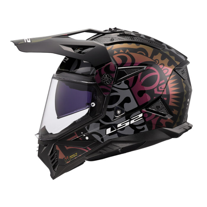 Kaciga LS2 Enduro MX702 PIONEER II RANGI crna - Slika 2