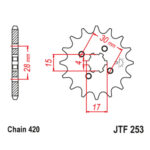 Lančanik prednji JT  JTF333-16RB (50)16 zuba - Slika 5