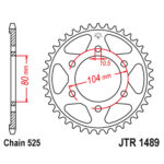 Lančanik zadnji JT  JTR1489-39-50-29018 (525)39 zuba