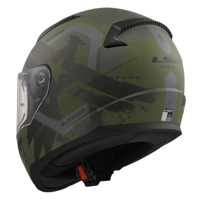 Kaciga LS2 Full Face FF353 RAPID II THUNDER BIRDS vojna zelena - Slika 3