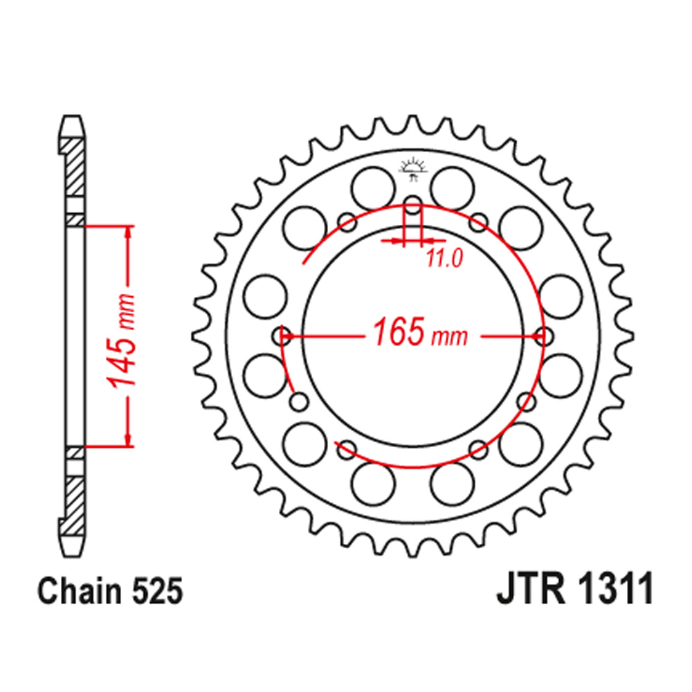 32ce0446-61ee-4767-8a6e-4d8fe37b0b1f.jpg Lančanik zadnji JT JTR1311-43 (525)43 zuba - Slika 1