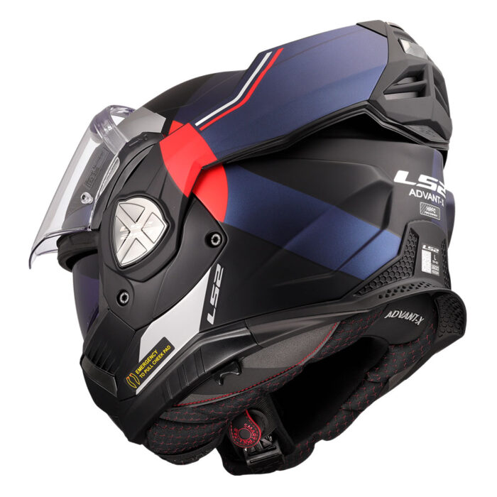 Kaciga LS2 Flip Up FF901 ADVANT X ULTRA crno plavo crvena sa naočarima - Slika 9