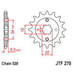 Lančanik prednji JT  JTF270-13-50-32027 (520)13 zuba