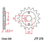 Lančanik prednji JT  JTF270-14-50-32027 (520)14 zuba