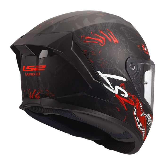 Kaciga LS2 Full Face FF820 RAPID III KAIJU II crno crvena - Slika 5