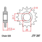 Lančanik prednji JT  JTF1559-14 (428)14 zuba - Slika 6